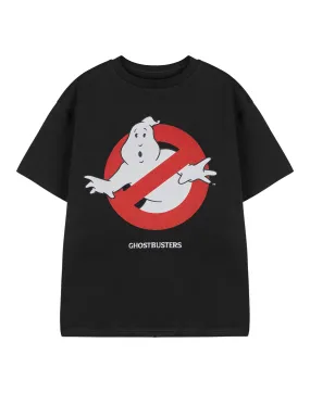 Ghostbusters Classic Logo Unisex Kids Black Short Sleeved T-Shirt