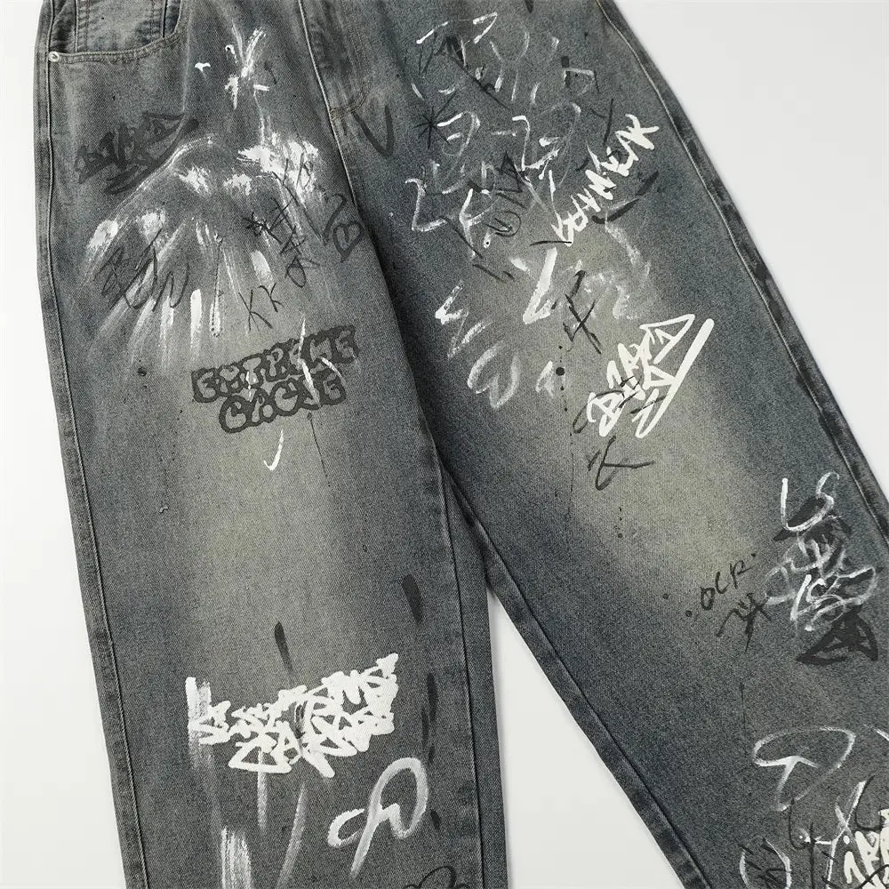 Graffiti Groove Denim Pants