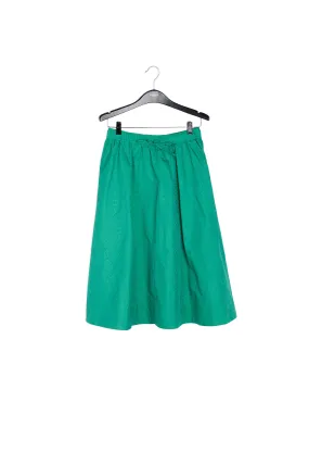 Green jacquard a-line skirt