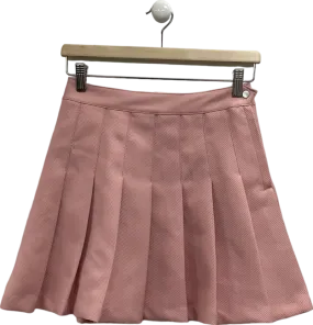 H&M Pink Pleated Mini Skirt UK 8