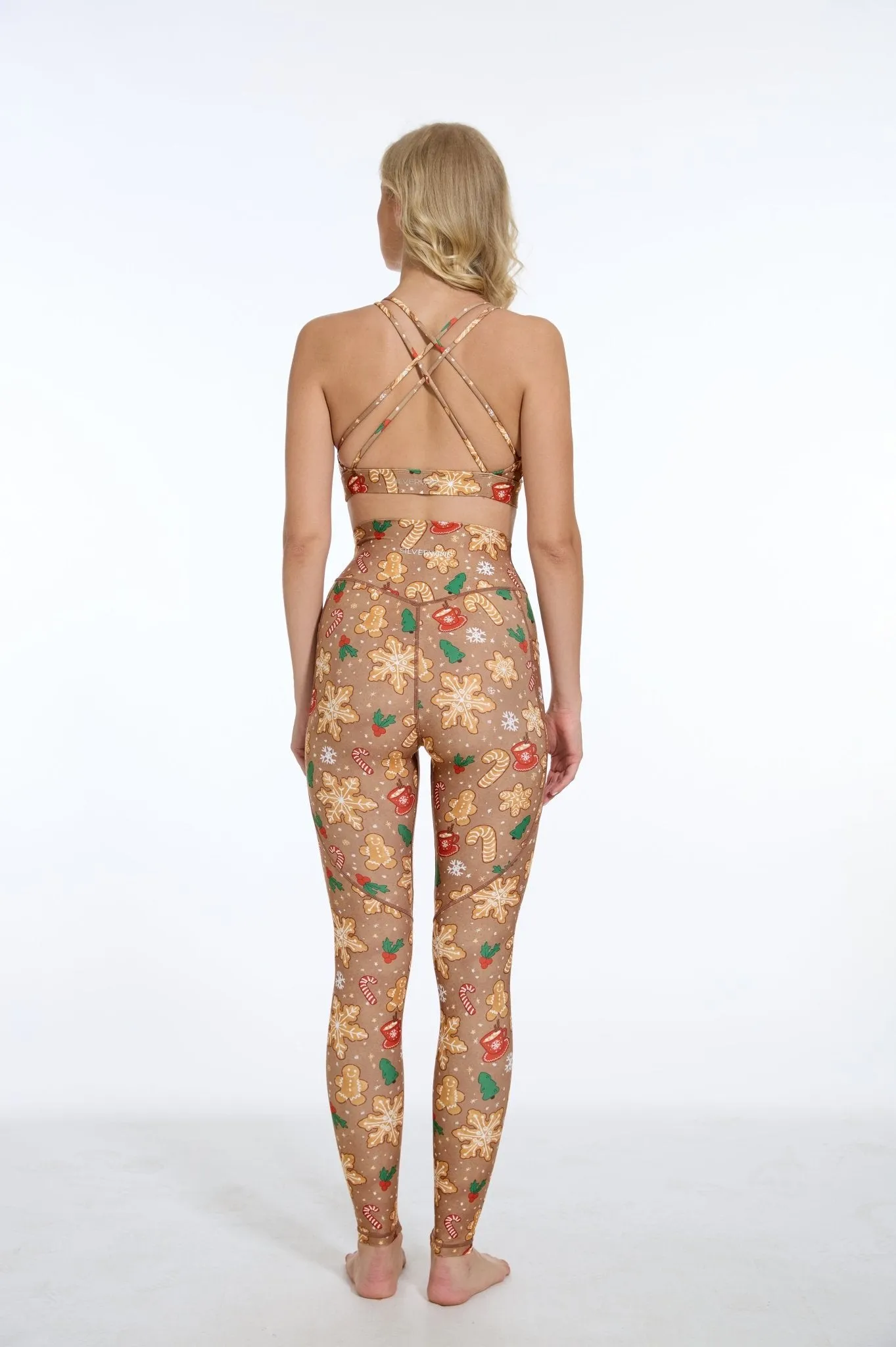 Happy Gingerbread Man High-waisted Leggings with Pockets