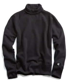 Heavyweight Turtleneck Sweatshirt in Black