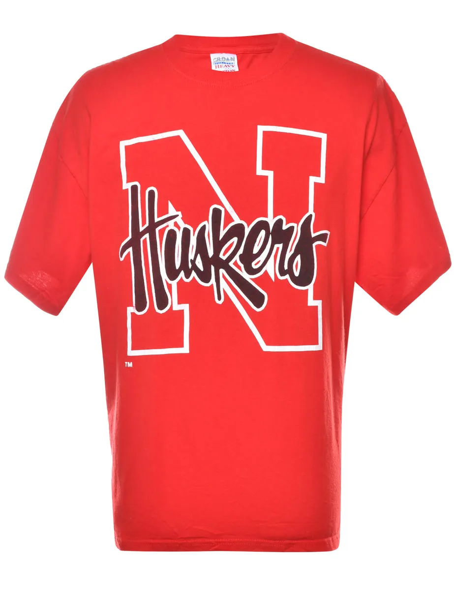 Huskers University of Nebraska Printed T-shirt - XL