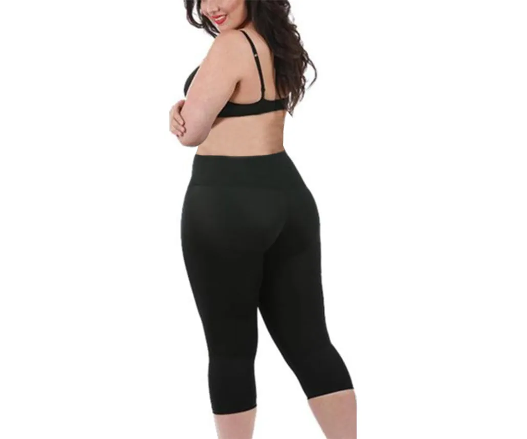 InstantFigure Curvy Plus Size Cropped Leggings 16804MC