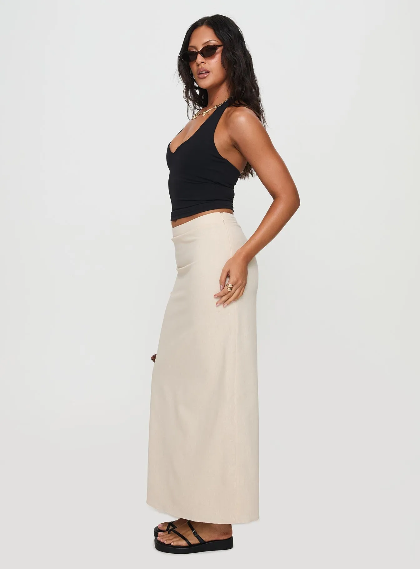 Kairyn Maxi Skirt Beige