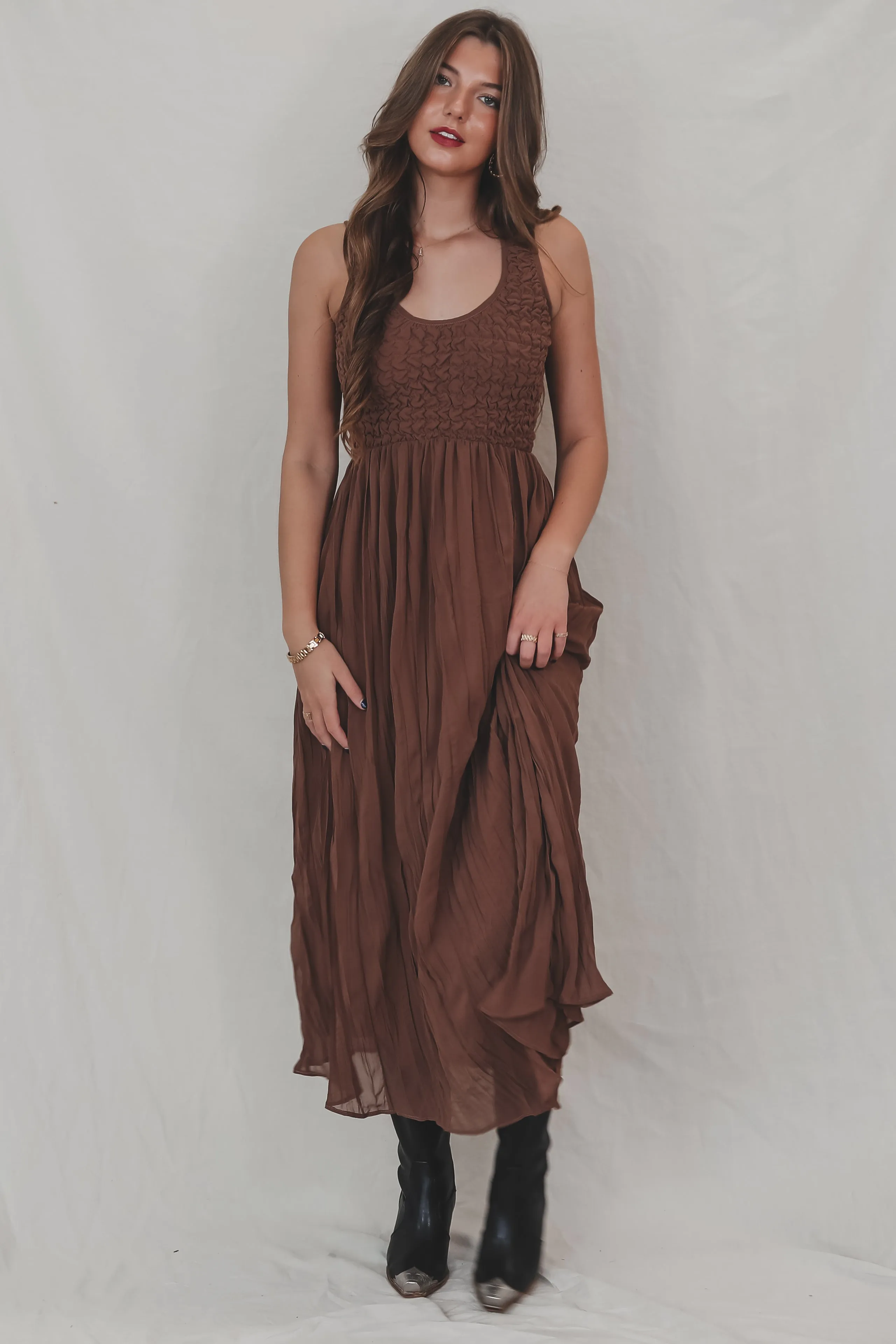 Keep It Casual But Obviously Cute Brown Maxi