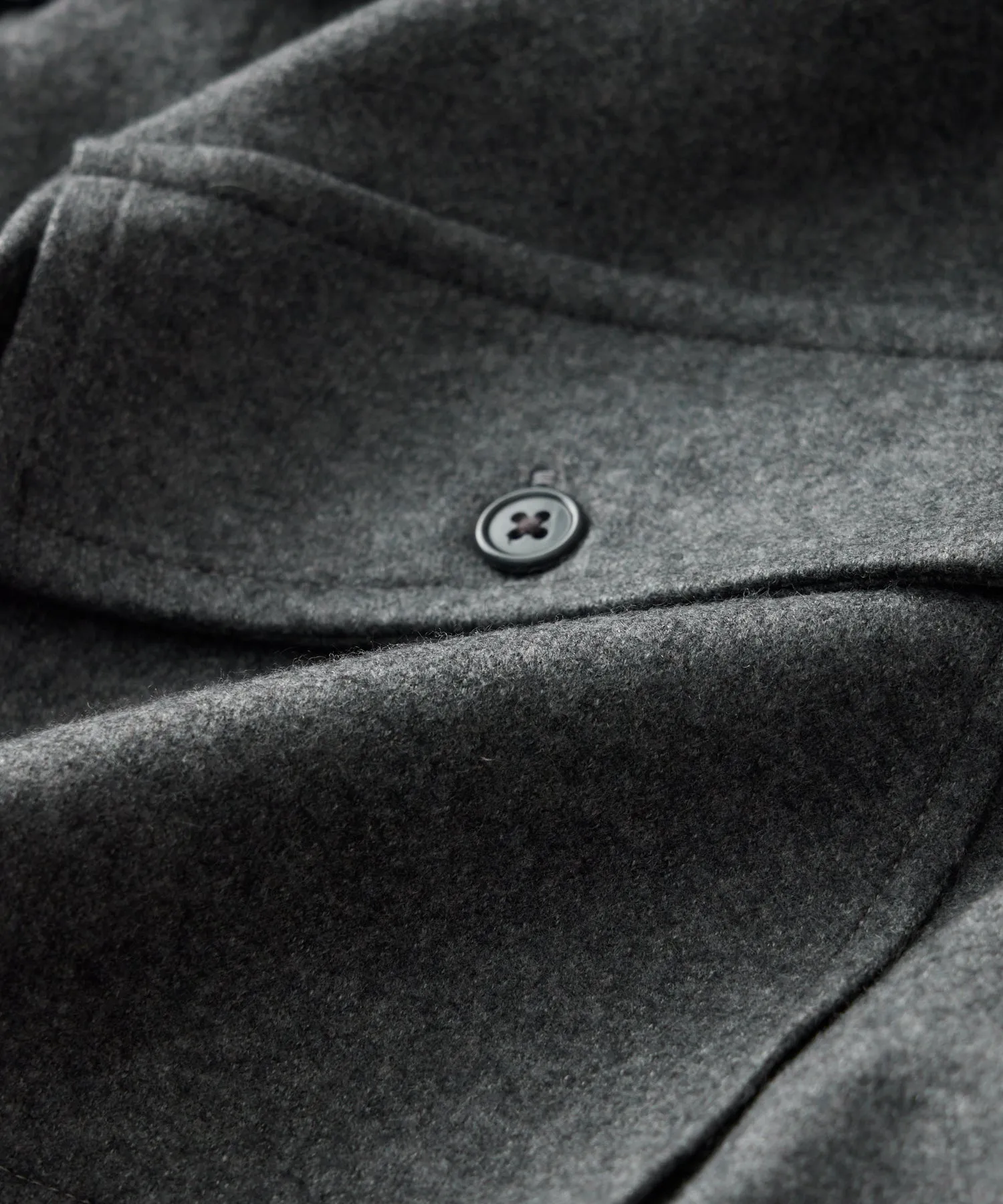 Knit Cashmere Overshirt in Charcoal