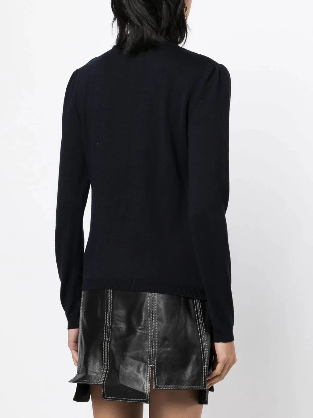 Lace Panelled Turtleneck Jumper