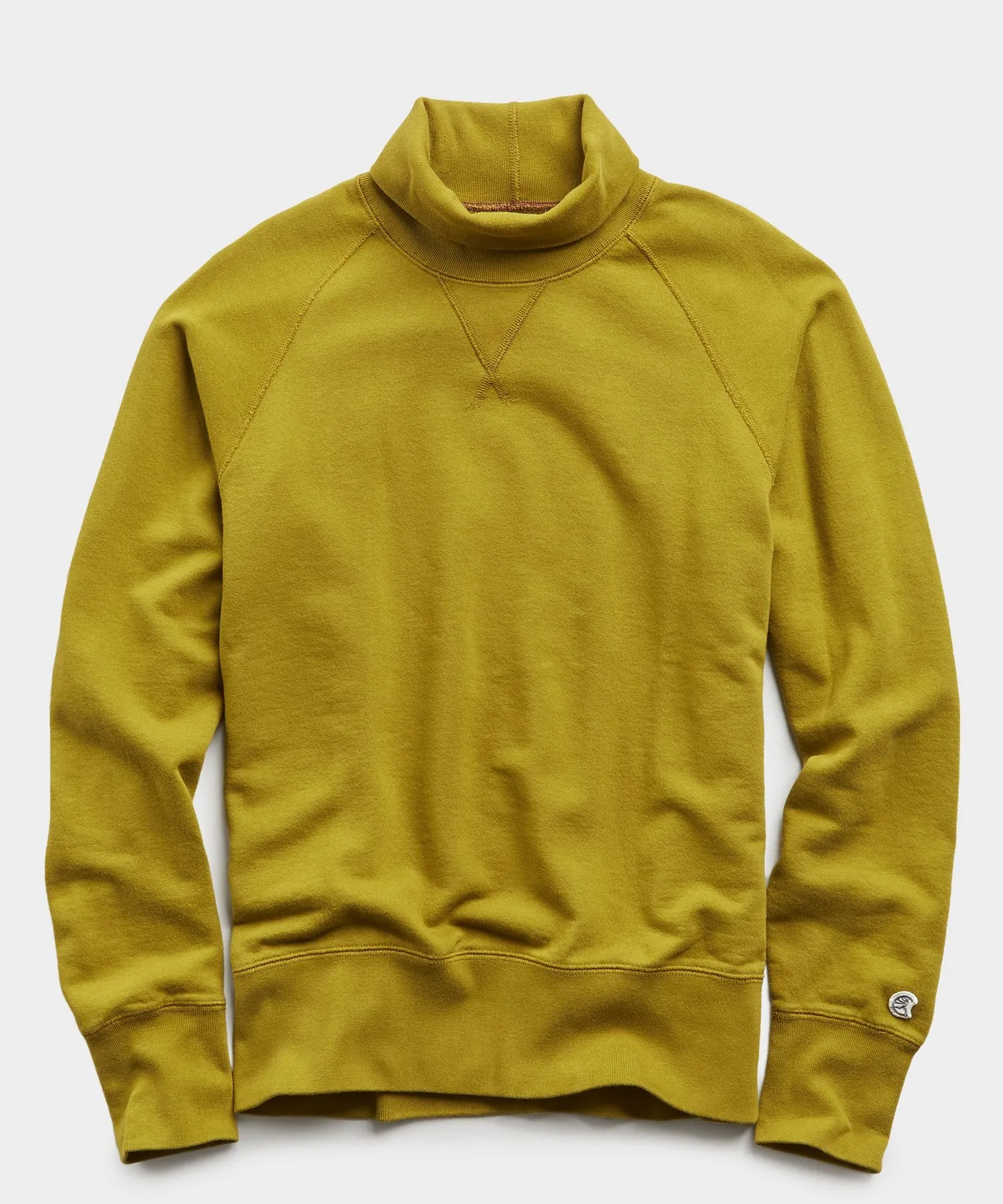 Lightweight Turtleneck Sweatshirt in Lime Leaf