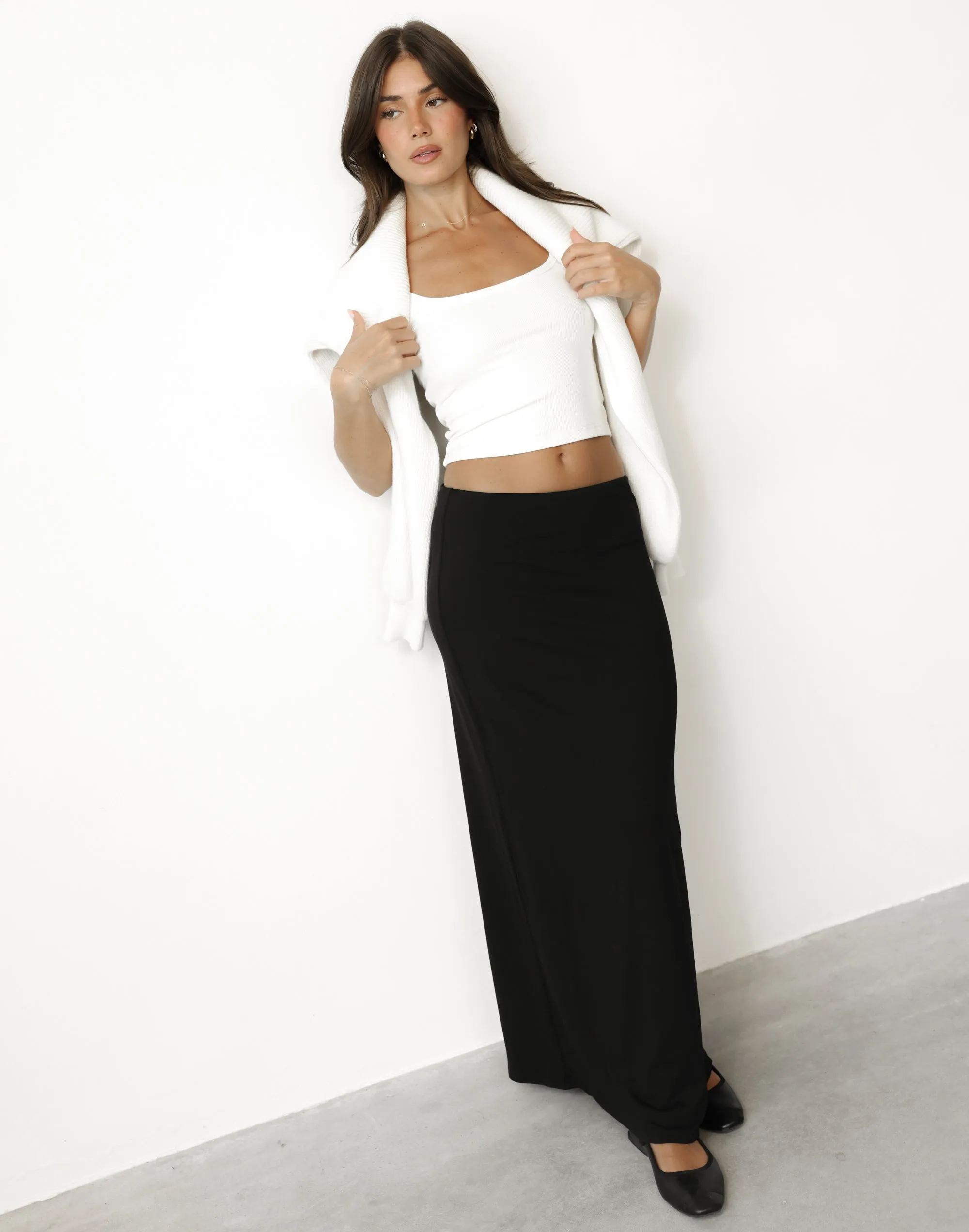 Lindsay Maxi Skirt (Black)