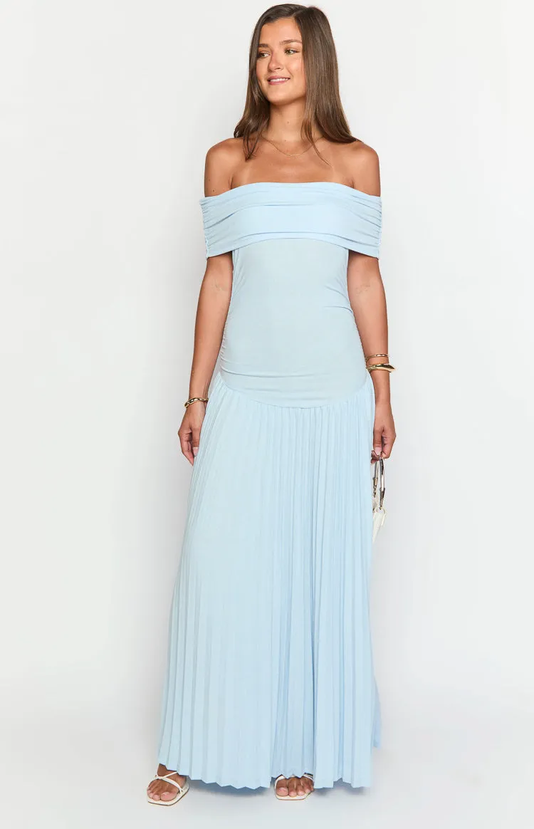 Lioness Field Of Dreams Soft Blue Maxi Dress