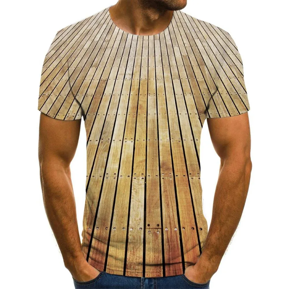 Log color plank shirt Cool special texture Casual art costume different men