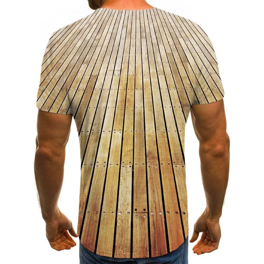 Log color plank shirt Cool special texture Casual art costume different men