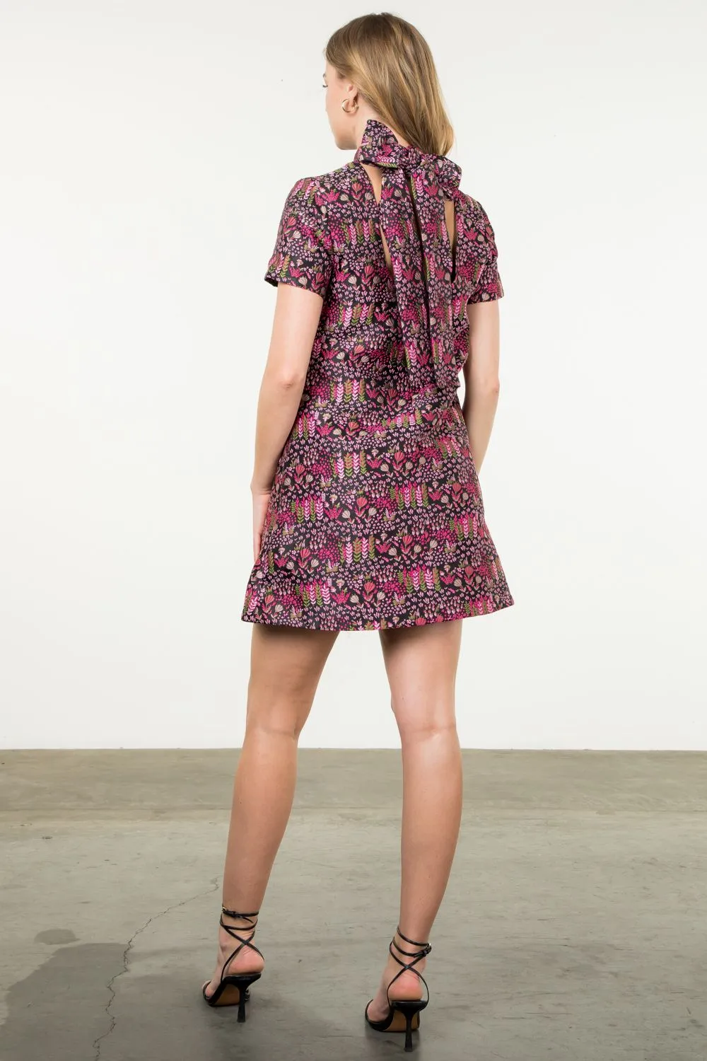 Luisa Short Sleeve Textured THML Dress