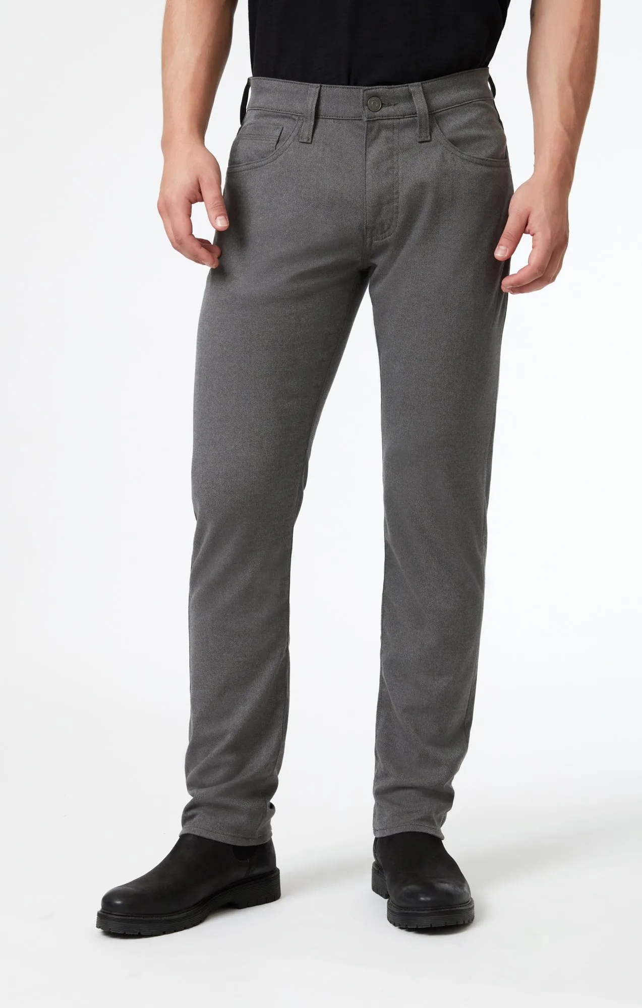 MARCUS SLIM STRAIGHT LEG IN GREY FEATHER TWEED