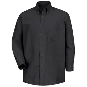 Men's Long Sleeve Poplin Dress Shirt SP90 - Black