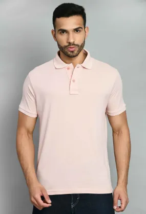 Men's Solid Smart Fit Polo T-Shirt