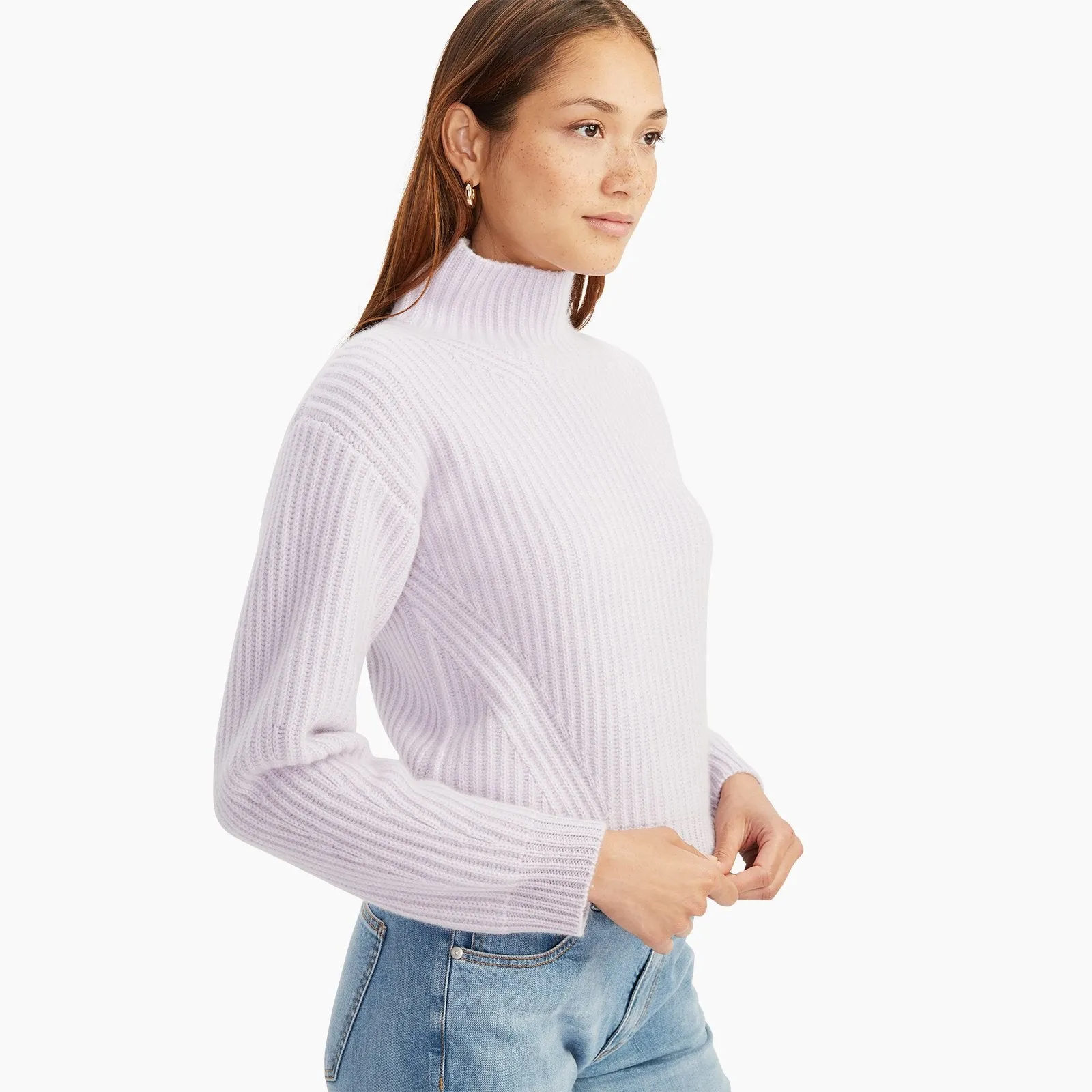 Merino Cashmere Fisherman Turtleneck