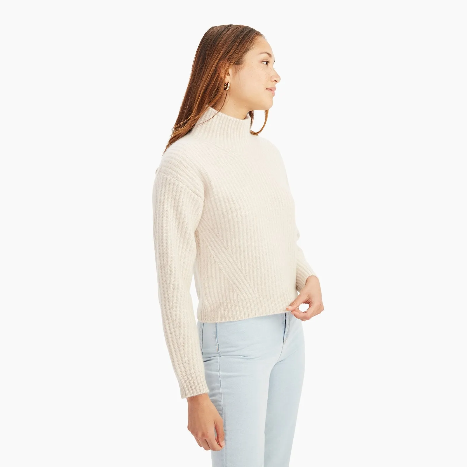 Merino Cashmere Fisherman Turtleneck