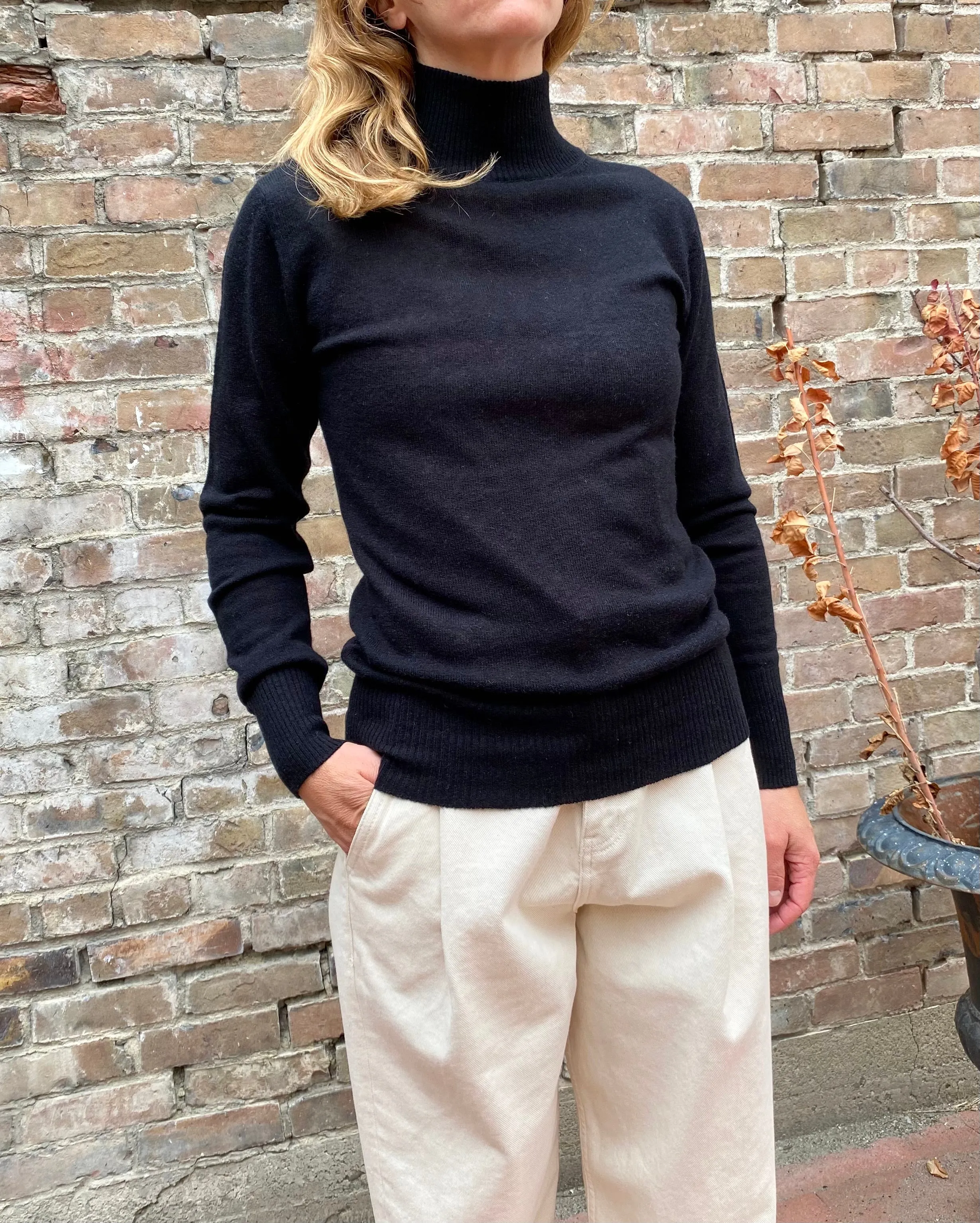 Merino Turtleneck in Black