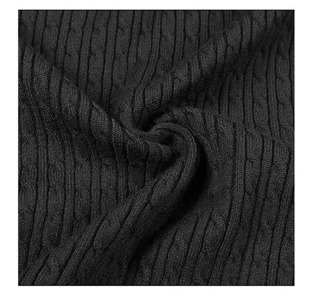 MFrannie Womens Twist Ribbed Cable Stretchy Fit Knit Turtleneck Sweater