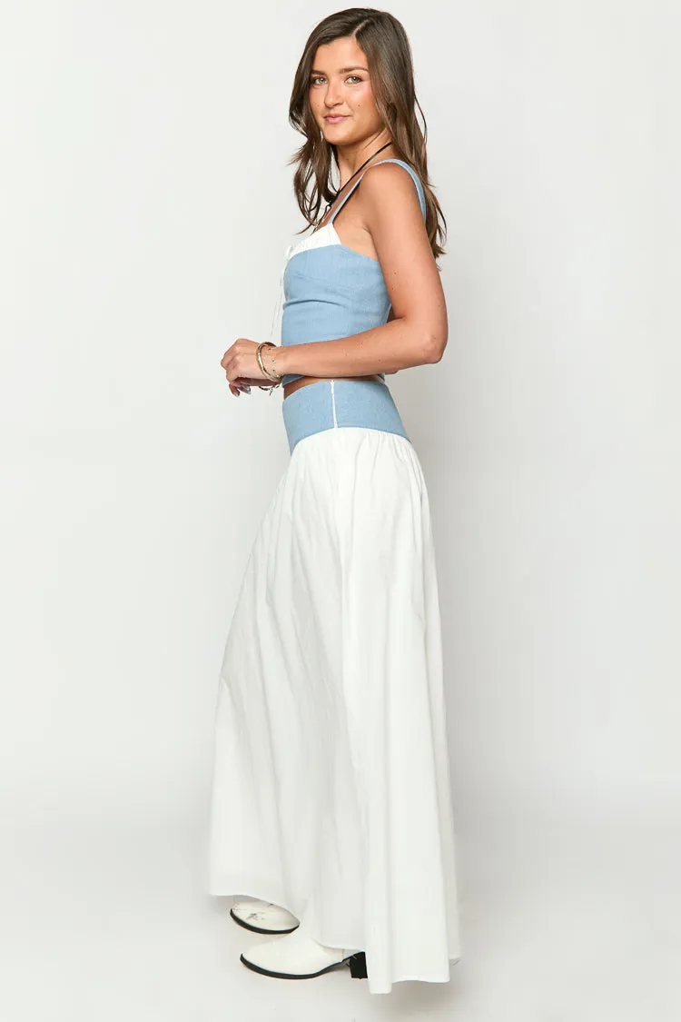 Mystic White Maxi Skirt