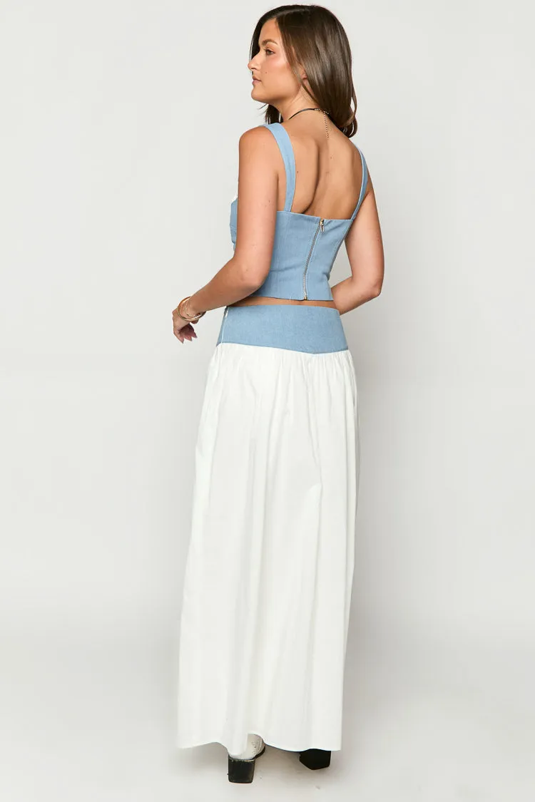 Mystic White Maxi Skirt