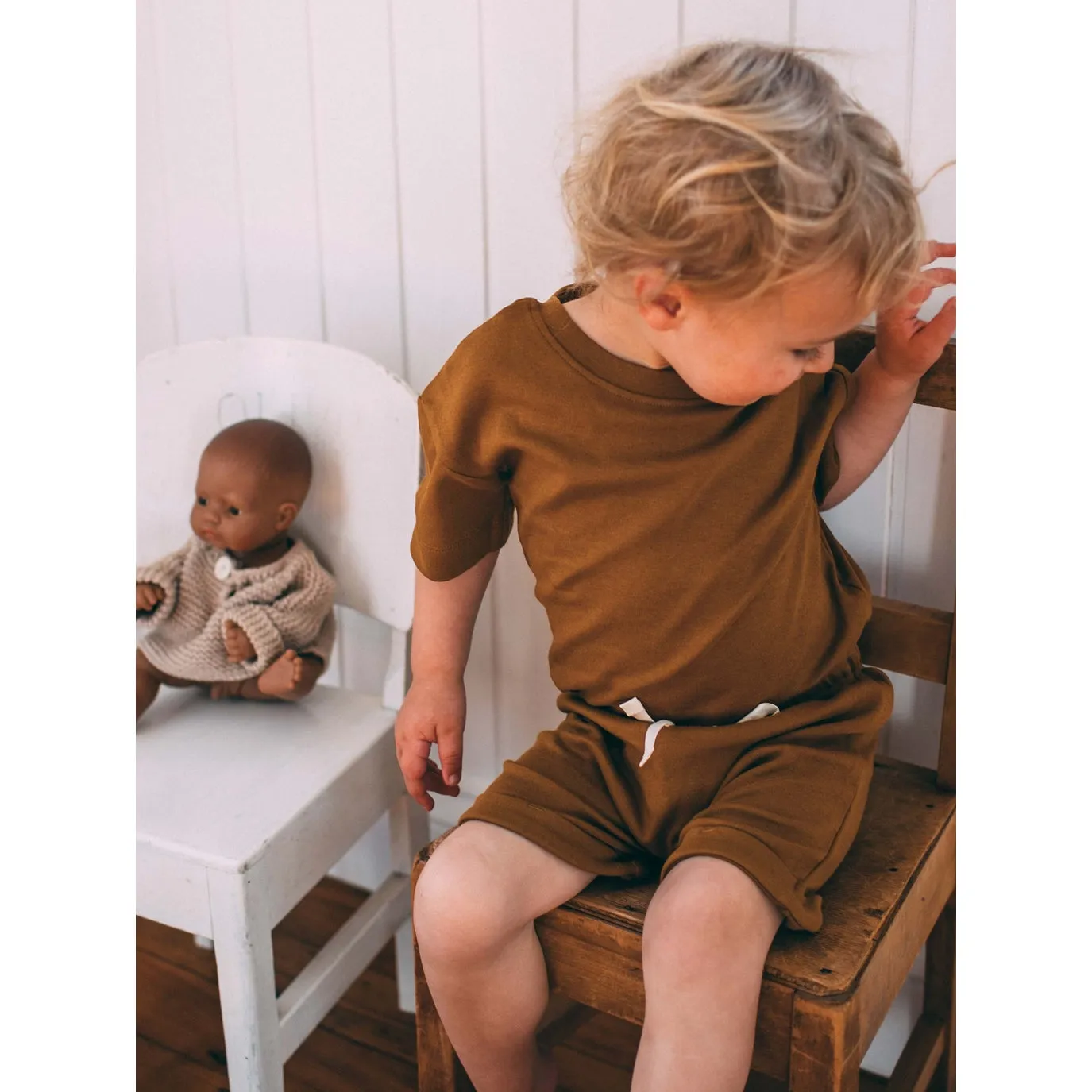 Ochre Organic Drawstring Shorts