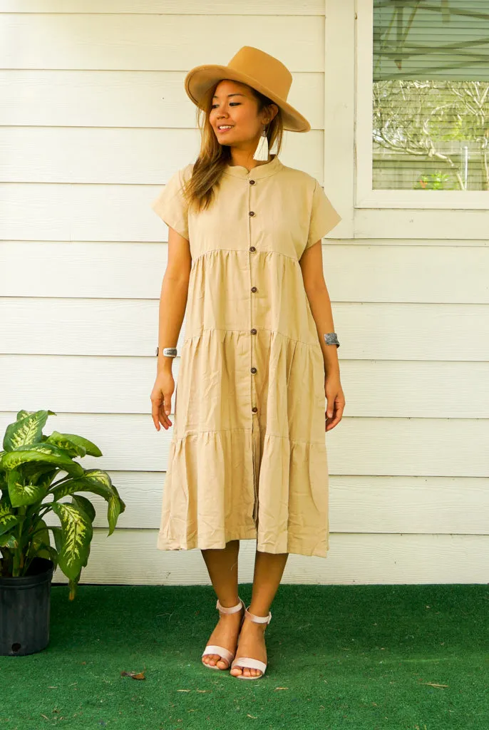 Organic Cotton Tiered Maxi Dress