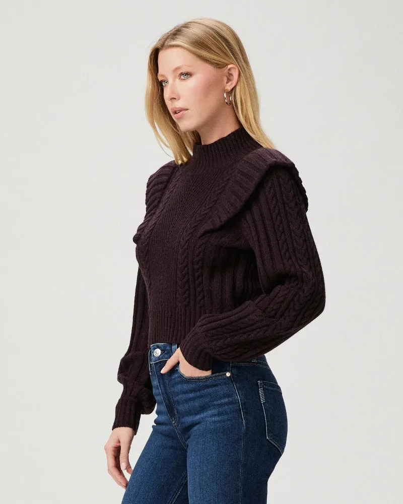 Paige Kate Sweater in Black Cherry