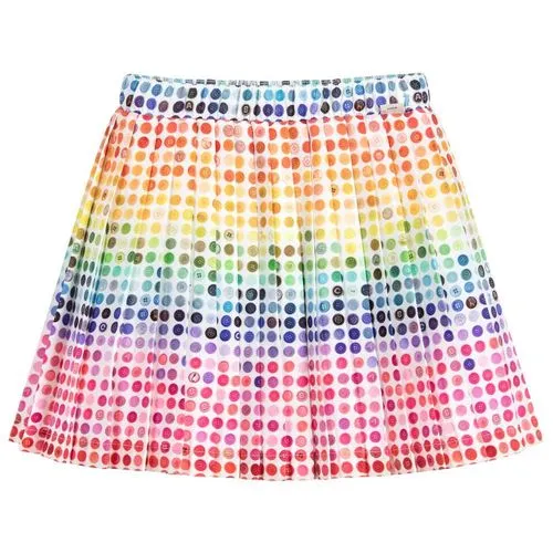 Paul Smith Junior Girls Ramona Button Printed Pleated Skirt