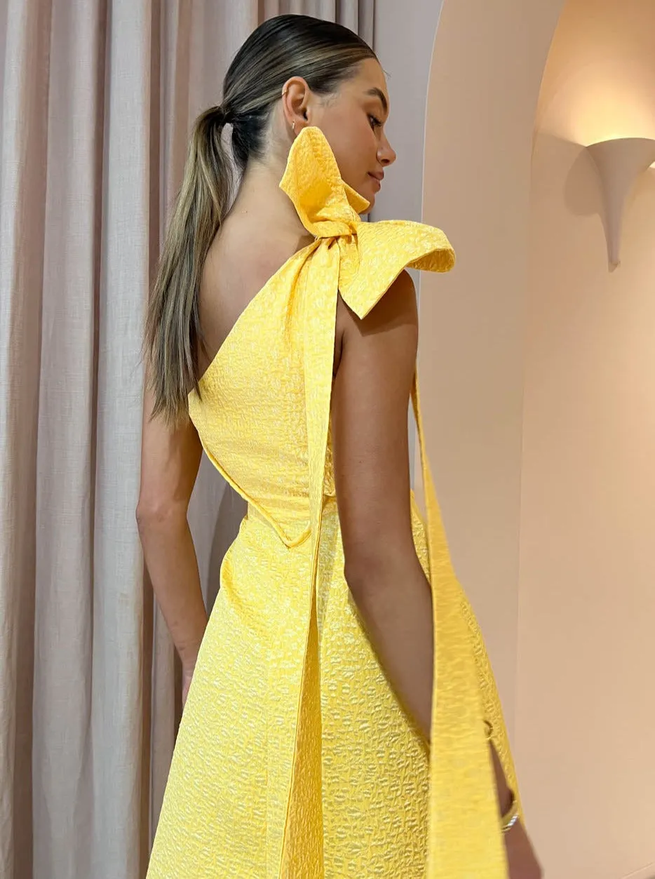 Rachel Gilbert Emiliano Dress in Lemondrop