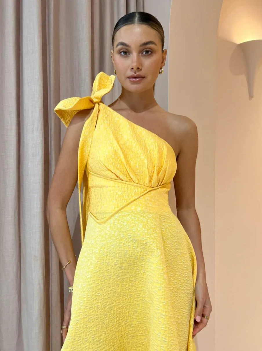 Rachel Gilbert Emiliano Dress in Lemondrop