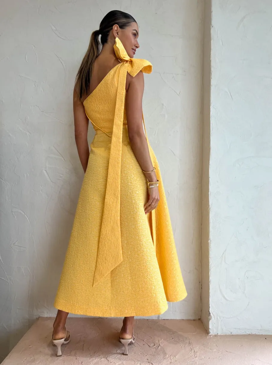 Rachel Gilbert Emiliano Dress in Lemondrop