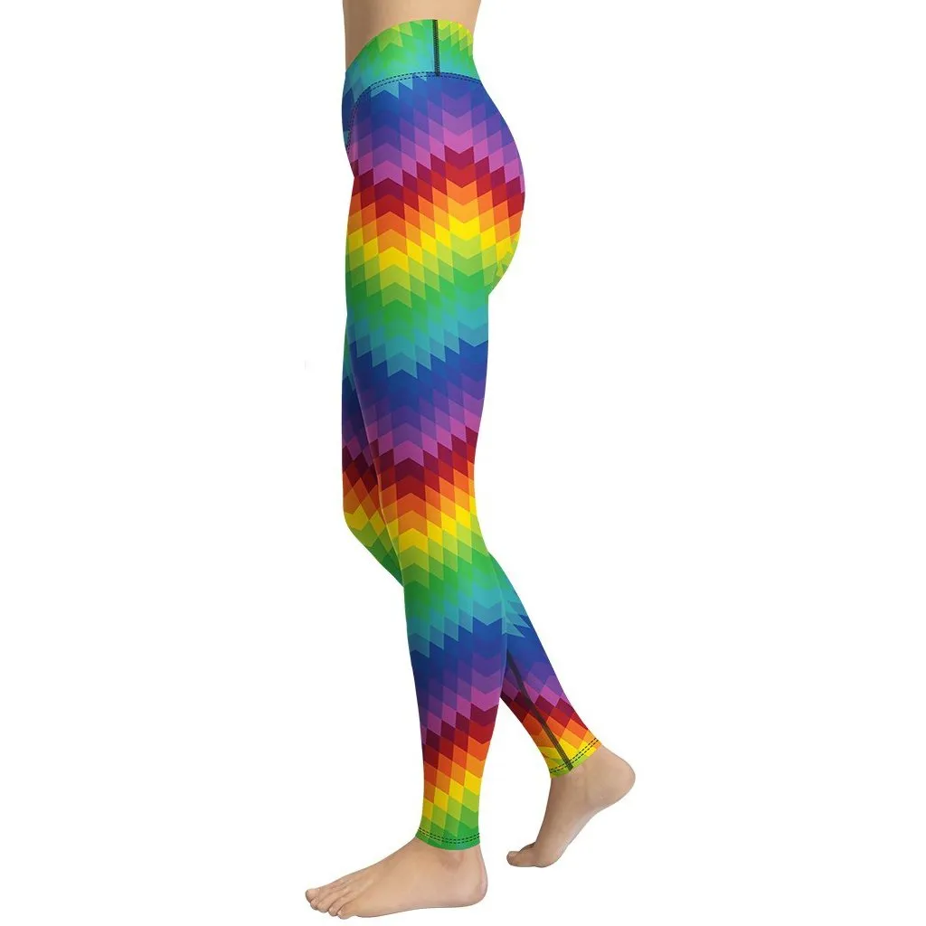 Rainbow Pattern Yoga Leggings