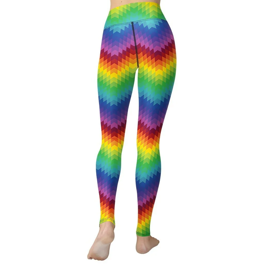 Rainbow Pattern Yoga Leggings