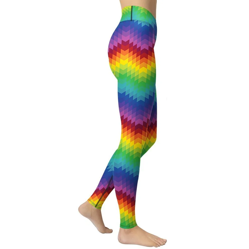 Rainbow Pattern Yoga Leggings