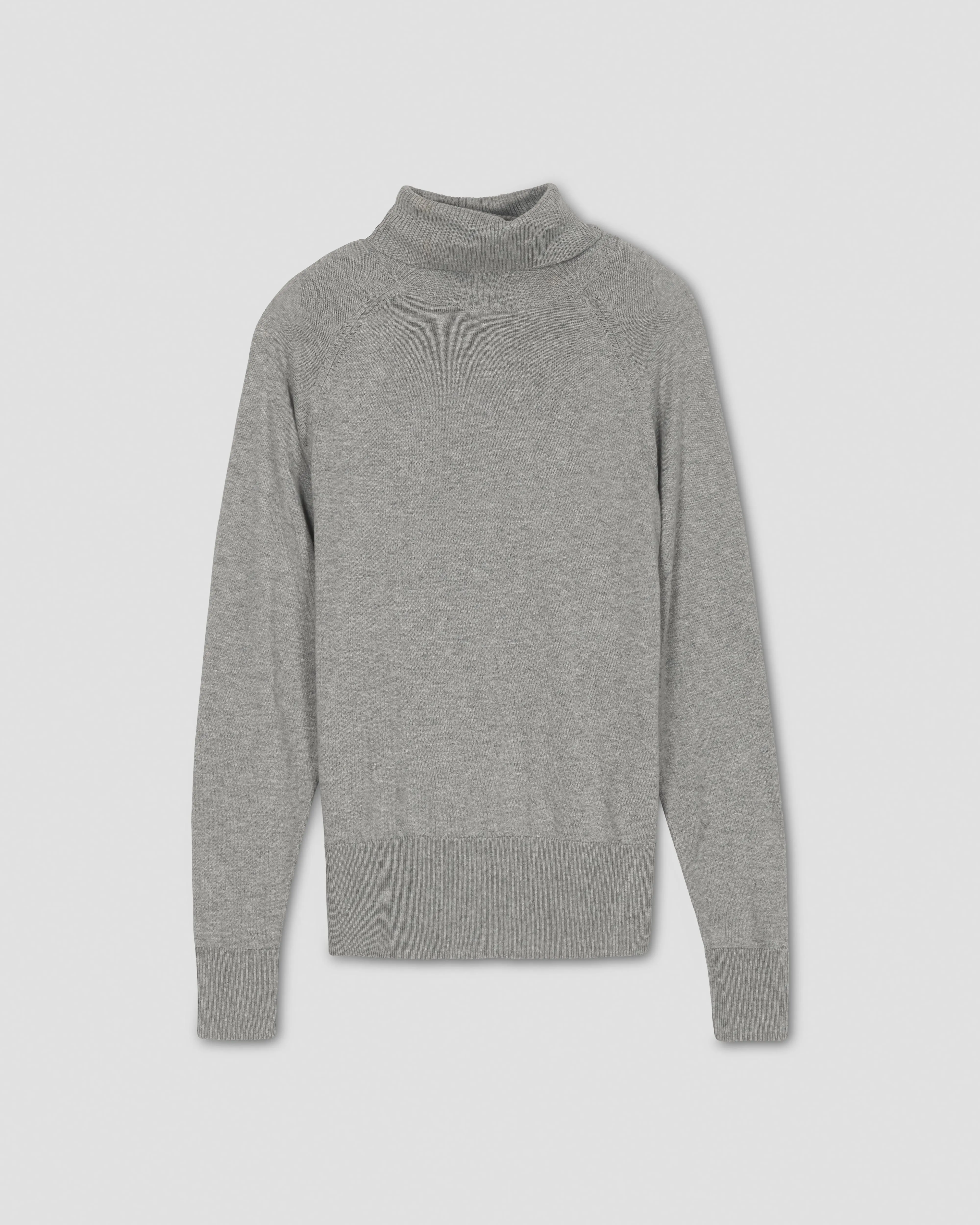 Renee Eco Raglan Turtleneck - Heather Grey