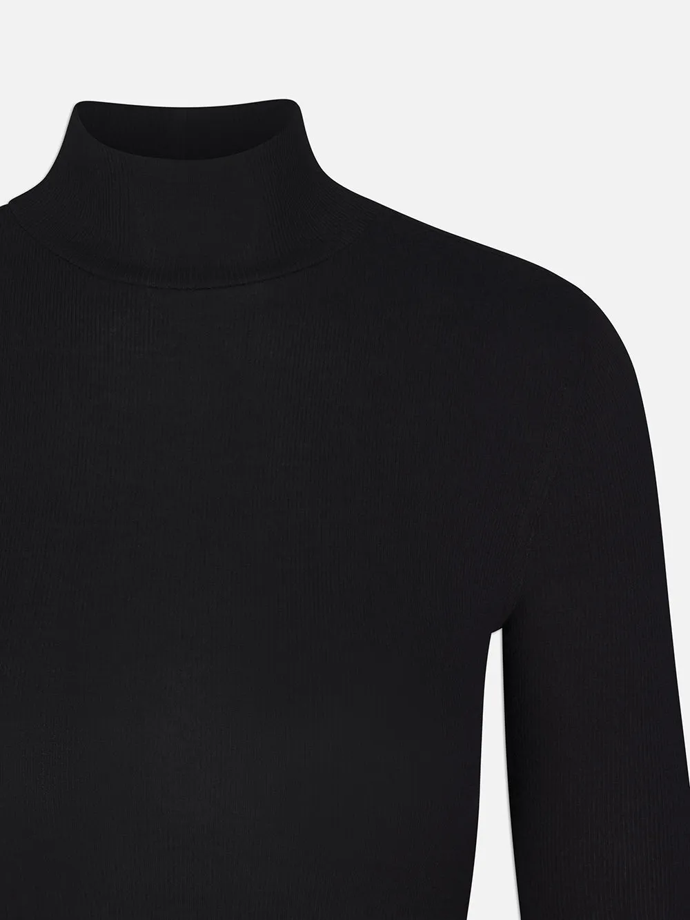 Rib Turtleneck -- Black