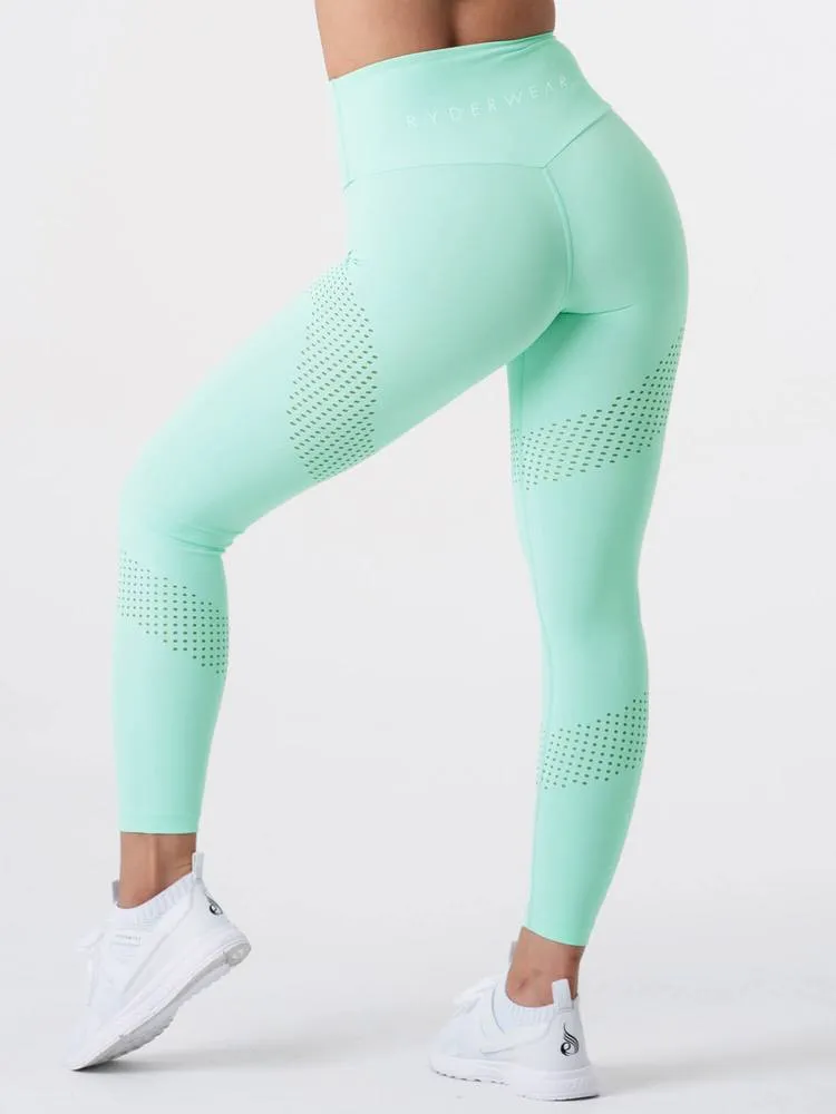 Ryderwear Pastels High Waisted Leggings - Mint