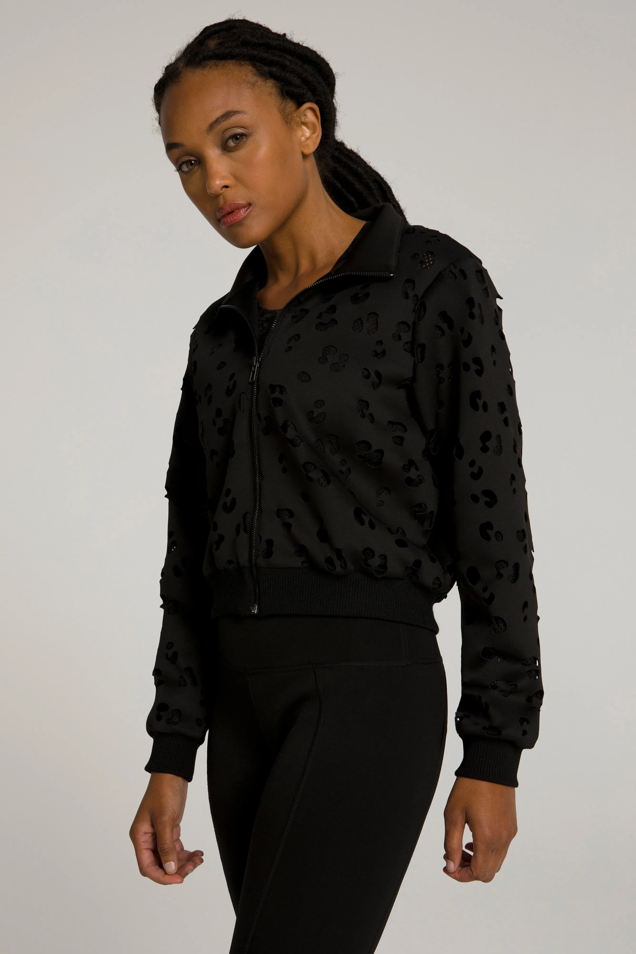 SCUBA CROP JACKET | BLACK001