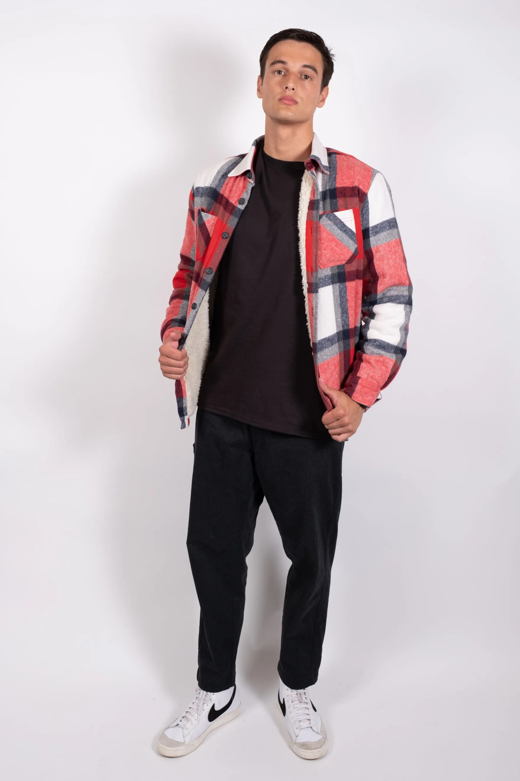 Sherpa Lined Flannel Shacket