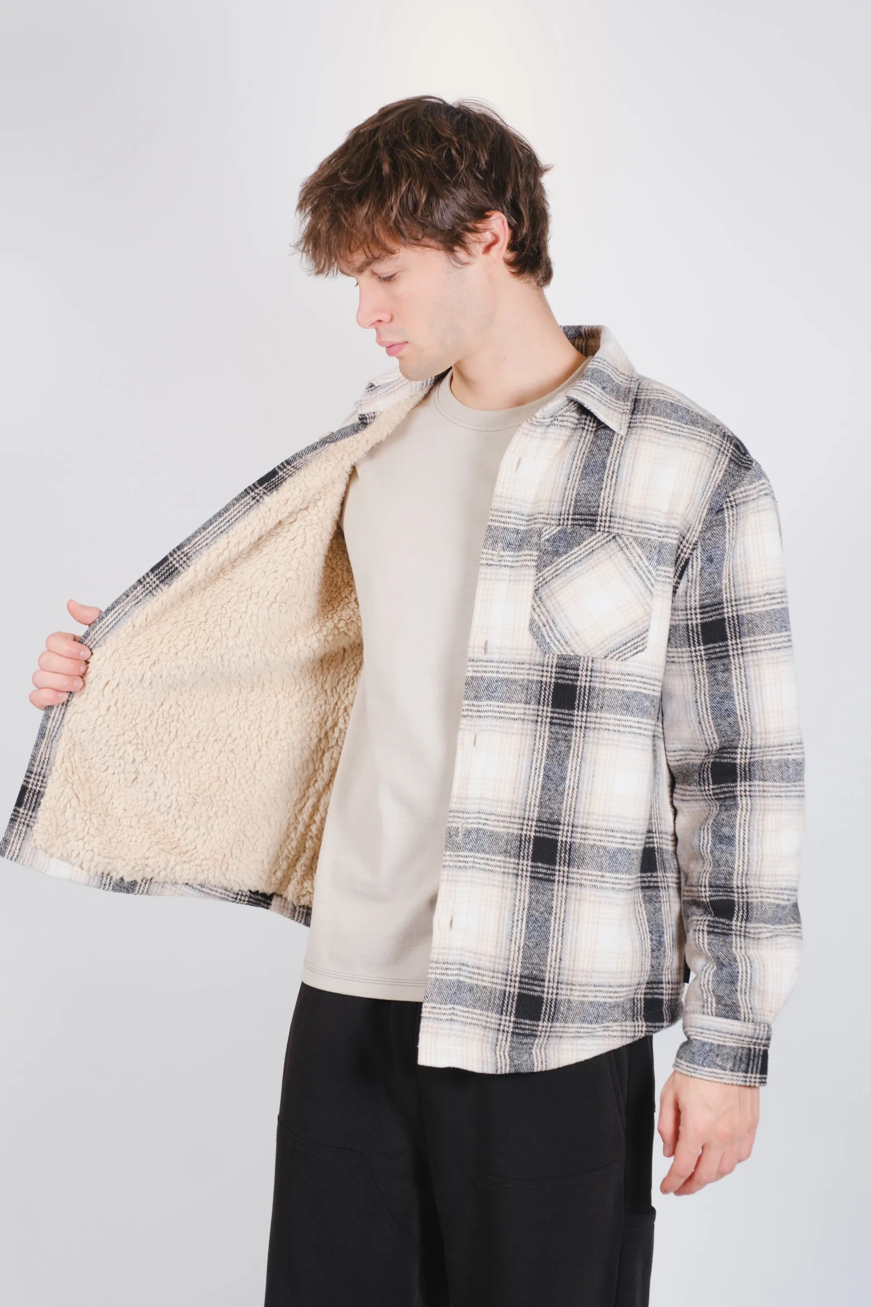 Sherpa Lined Flannel Shacket