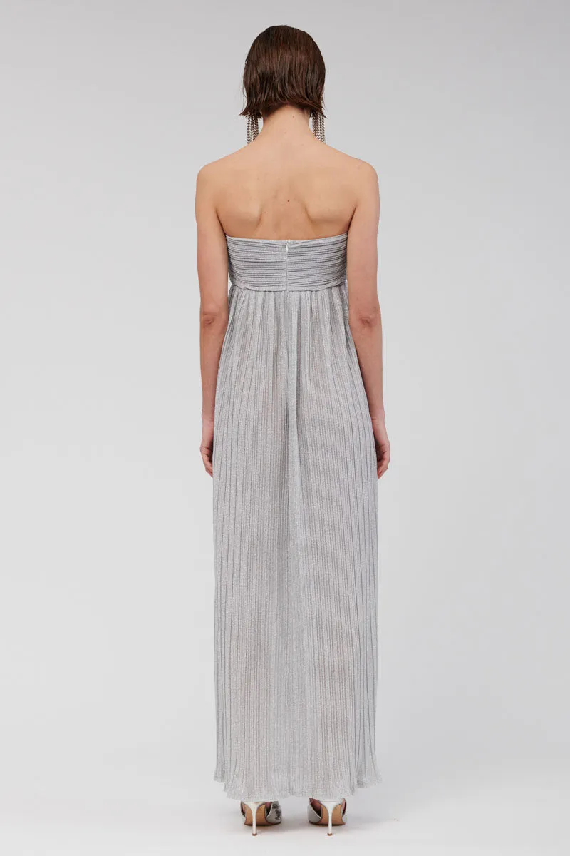 Stevie Bustier Maxi Dress - Silver