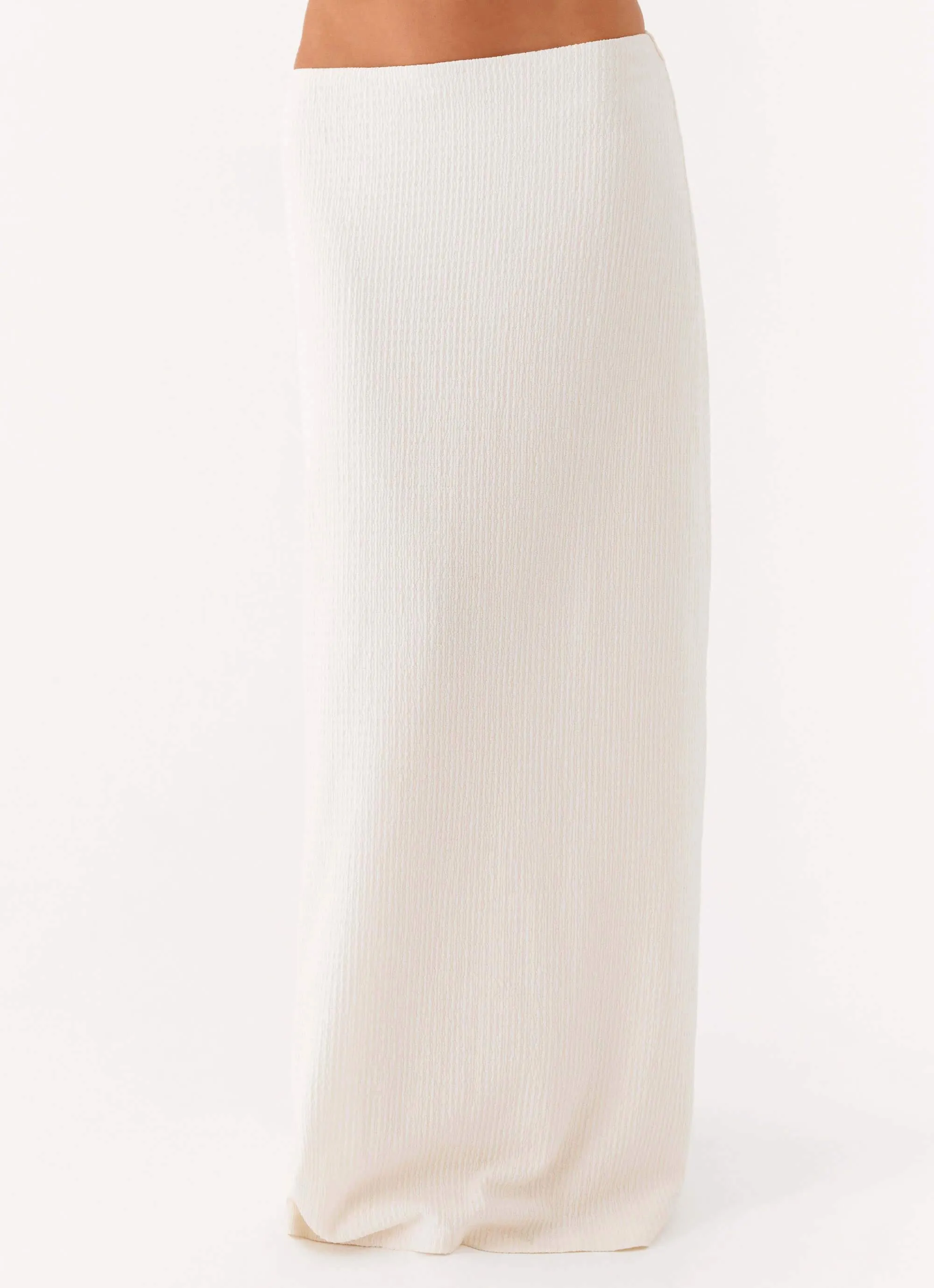 Tatum Low Rise Maxi Skirt - Ivory