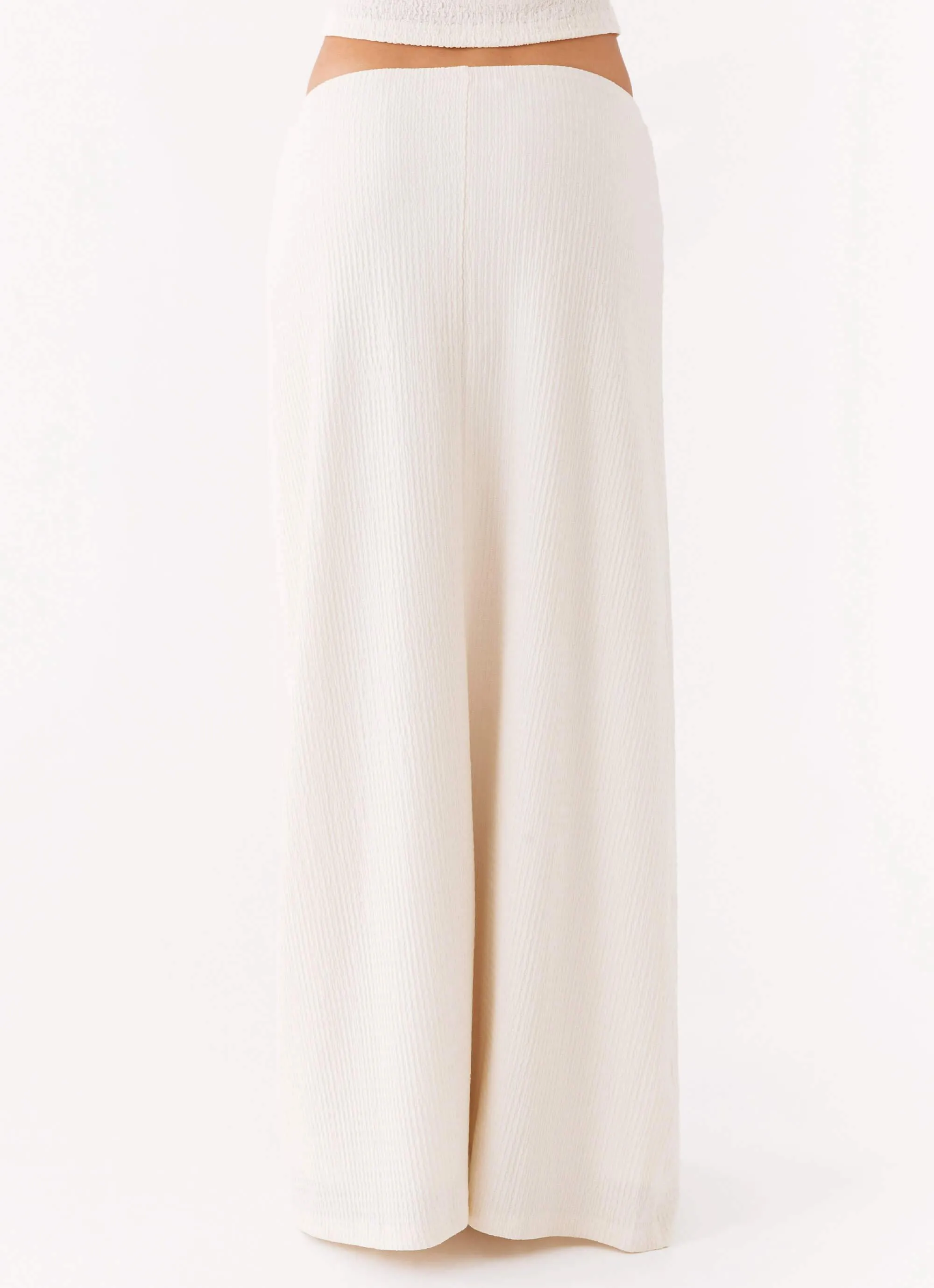 Tatum Low Rise Maxi Skirt - Ivory