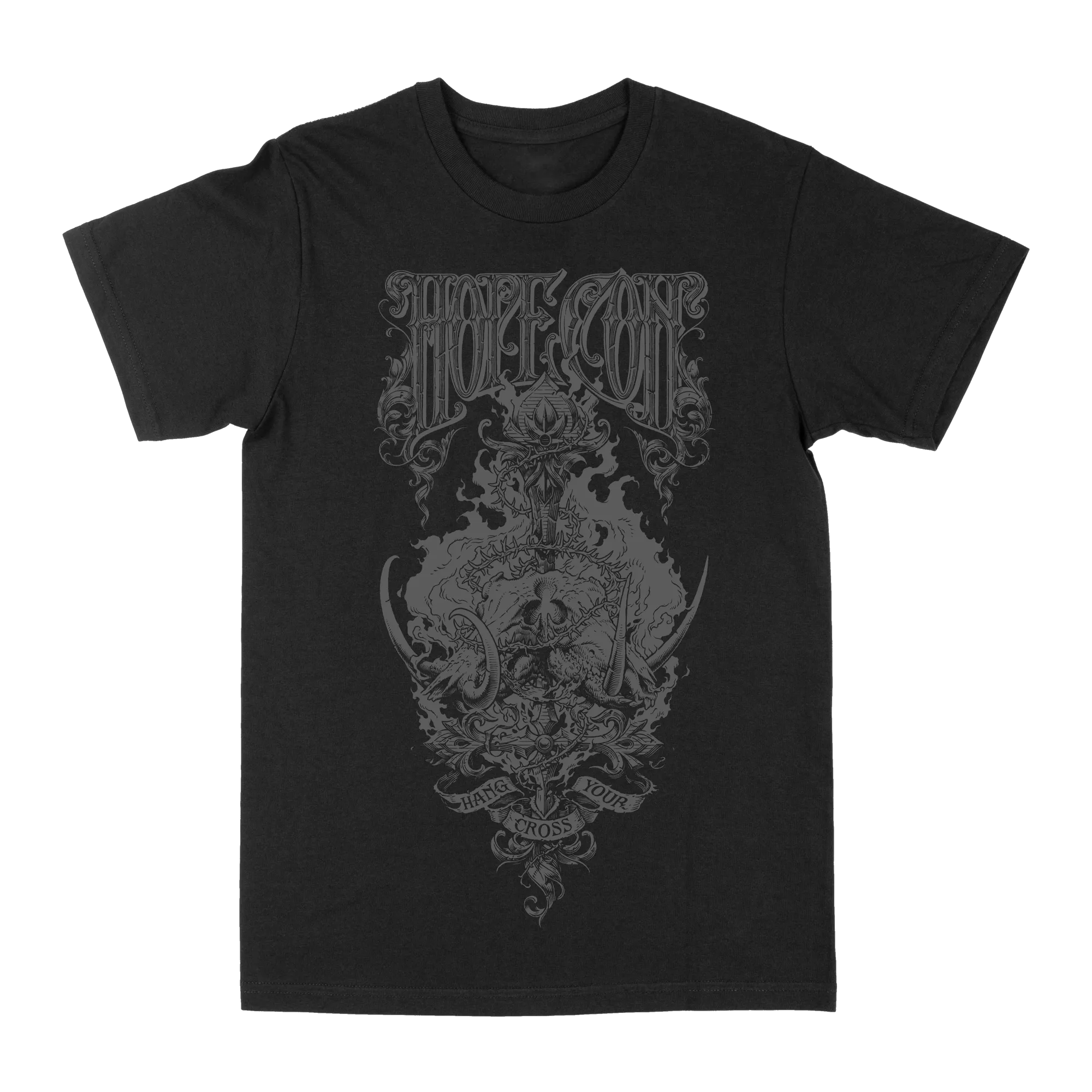 The Hope Conspiracy "Hang Your Cross: Grey" Black T-Shirt