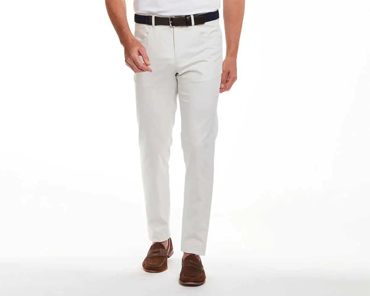 The Warner Pant: Stone 34" Length