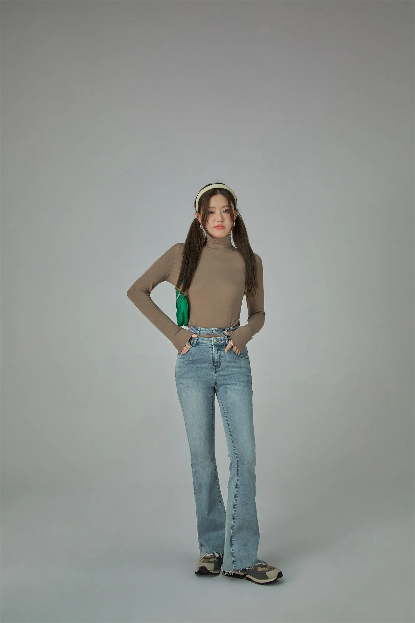 Turtleneck Long Sleeve Slimfit Top