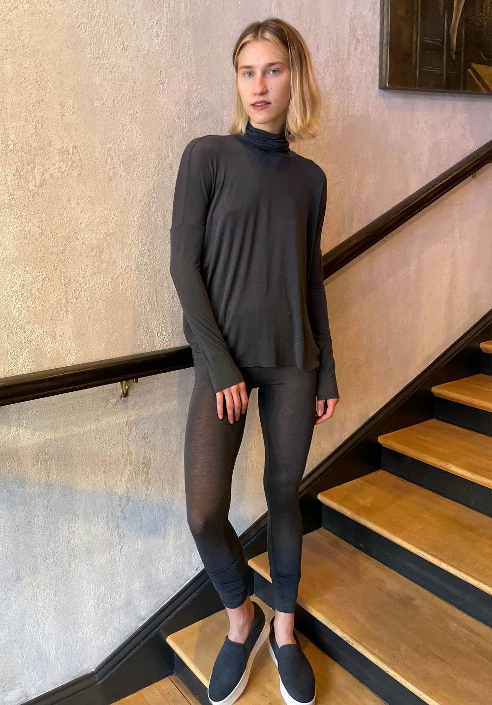 Turtleneck Tee - Graphite